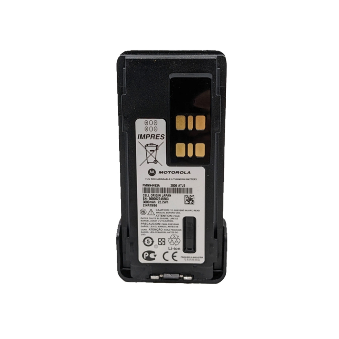 Picture of Motorola Battery Impres 3000 mAh Li-Ion Hi Density IP68