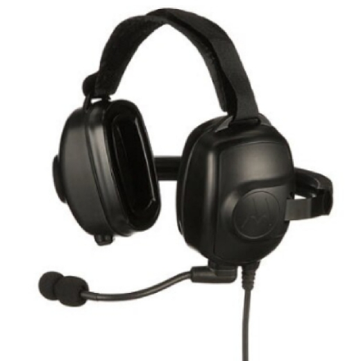 Picture of Motorola Heavy Duty Headset - Behind the Head NC Boom Microphone, PTT on Ear Cup, Trbo4000 UL/TIA & FM/IS  (Otto)