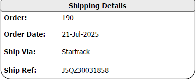 Shipping Details